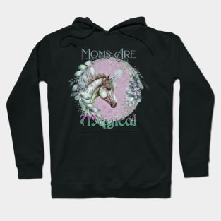 Mother's Day Mom's Are Magical Floral Unicorn Pink Hoodie